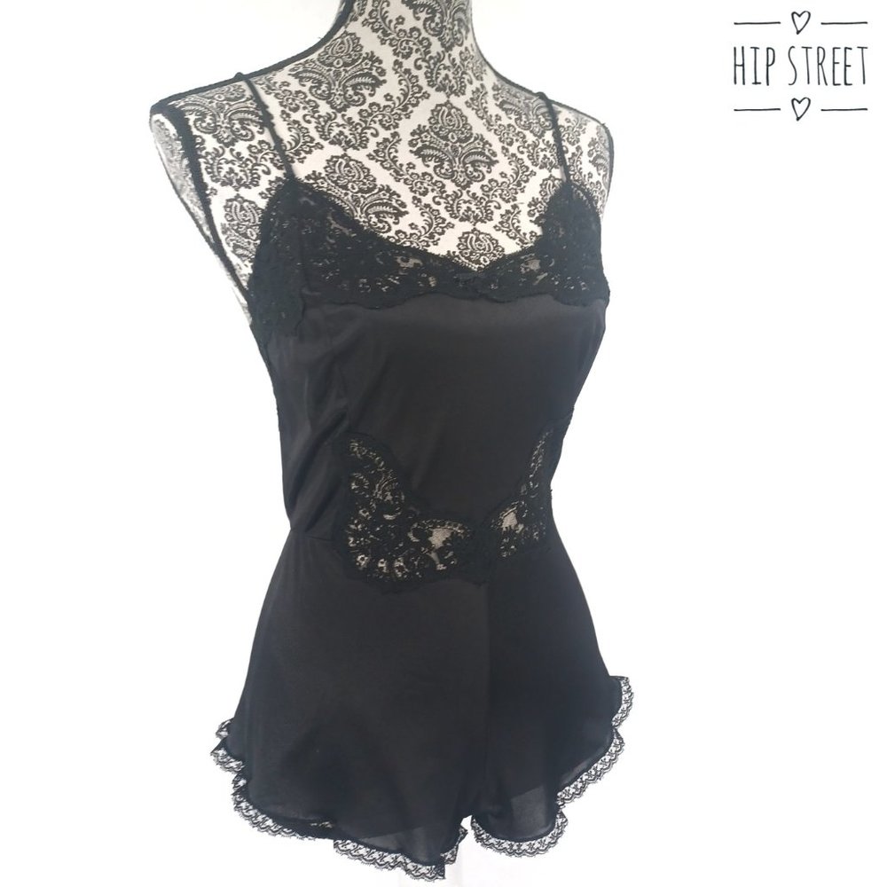 MAIDENFORM VINTAGE Lace Inserts Bodysuit Teddy 36